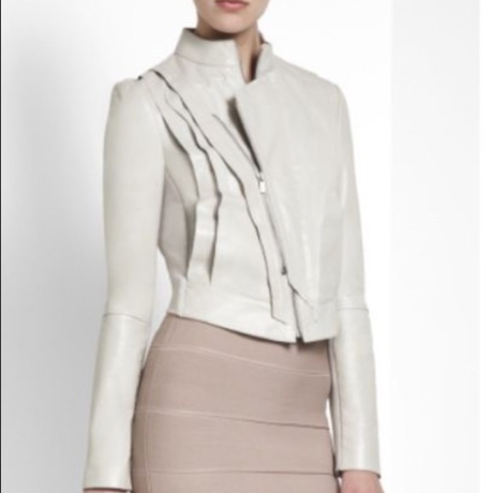 BCBG leather jacket.